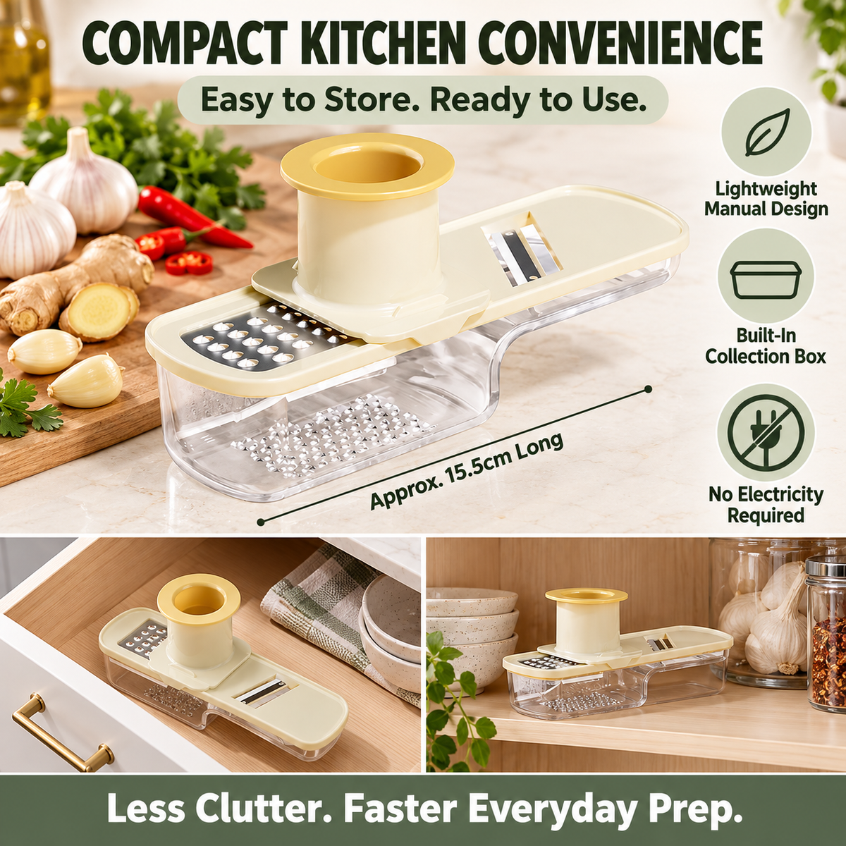 Multifunctional Garlic Grinder & Mandoline Slicer