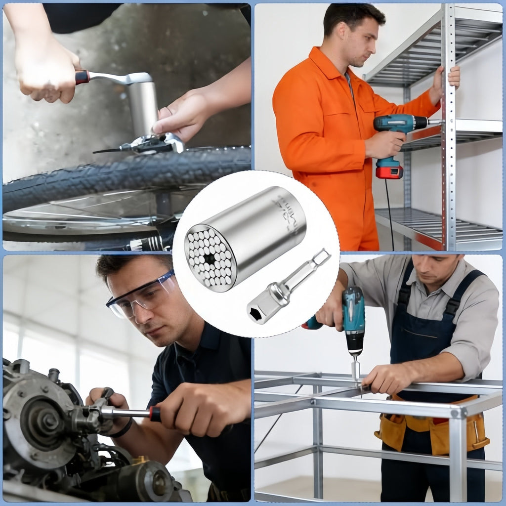 🔧 One Socket for 7–19 mm Nuts & Bolts