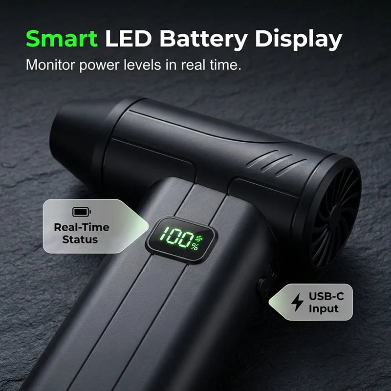 💨 High-Speed Electric Air Duster & Blower – Powerful Cordless Cleaning Tool